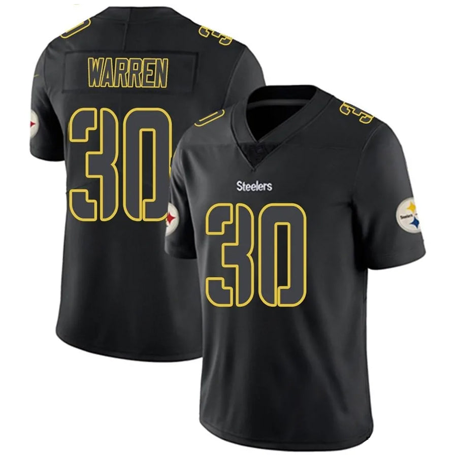 Punc P.Steelers #30 Jaylen Warren Player Black Impact Limited Stitched Jerseys