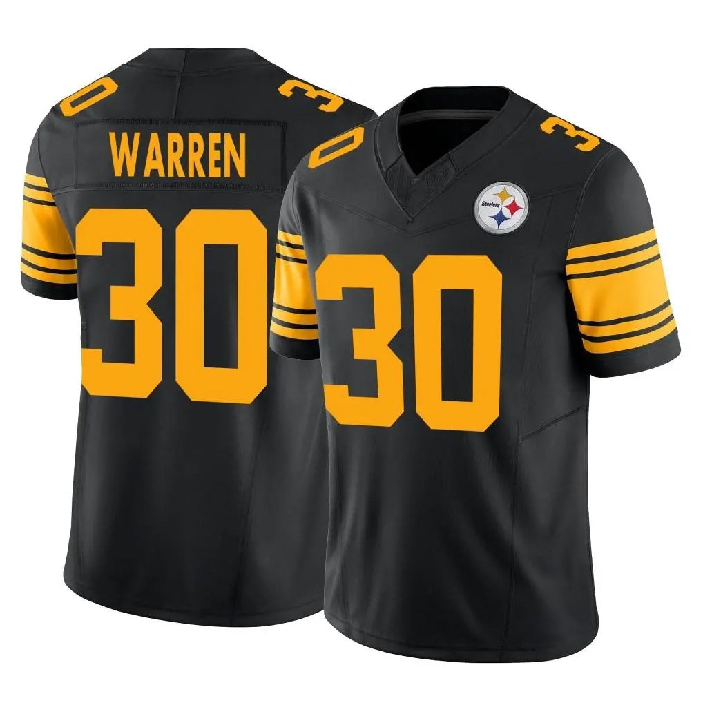 Punc P.Steelers #30 Jaylen Warren Player Black Limited 2nd Alternate Vapor F.U.S.E. Home Game Stitched Jerseys