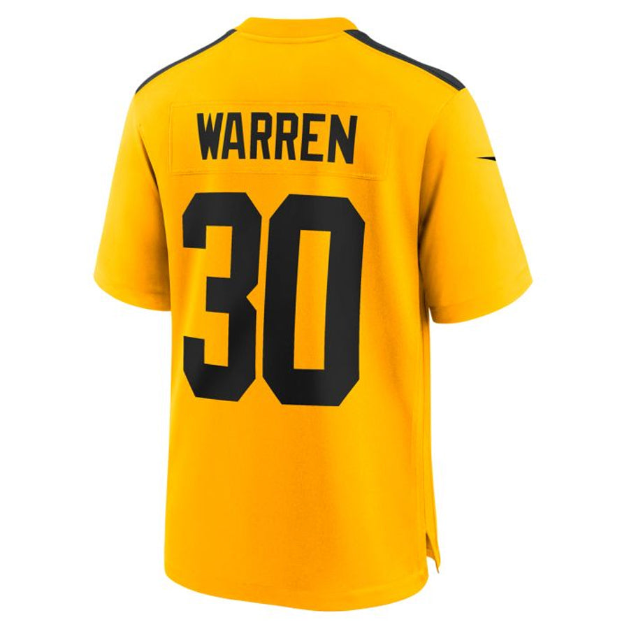 Punc P.Steelers #30 Jaylen Warren Player Gold Alternate Game Stitched Jerseys