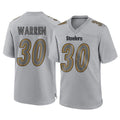 Punc P.Steelers #30 Jaylen Warren Player Gray Atmosphere Fashion Home Game Stitched Jerseys