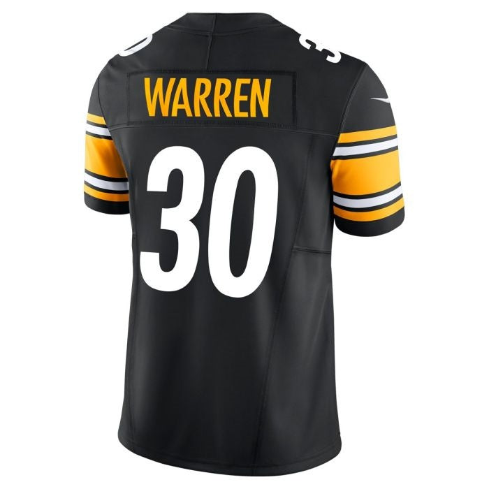 Punc P.Steelers #30 Jaylen Warren Vapor F.U.S.E Limited Home Stitched Jerseys
