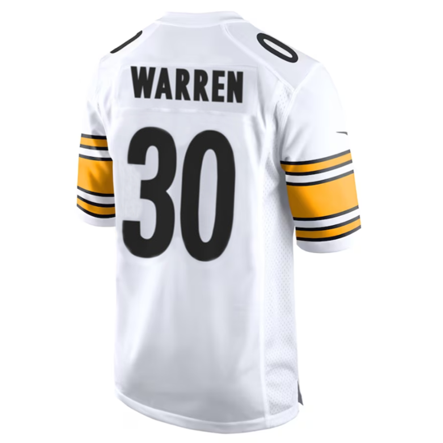 Punc P.Steelers #30 Jaylen Warren White Game American Stitched Jerseys