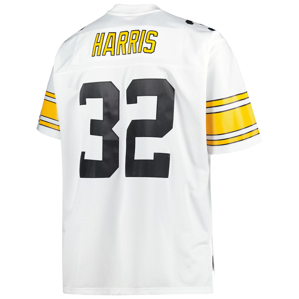 Punc P.Steelers #32 Franco Harris Mitchell & Ness White Big & Tall 1976 Retired Player Replica Jersey