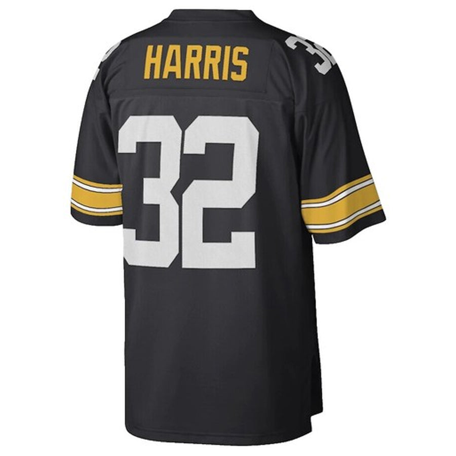 Punc P.Steelers #32 Franco Harris Player Mitchell & Ness Black Legacy Replica Stitched Jerseys