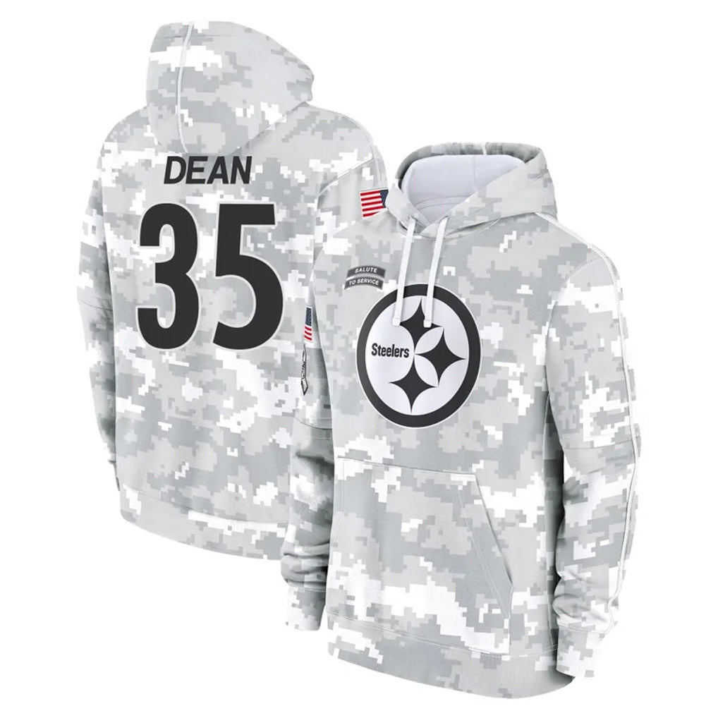 Punc P.Steelers #35 Jamel Dean Player Arctic Camo Limited Salute to Service Pullover Hoodies Game Stitched Jerseys