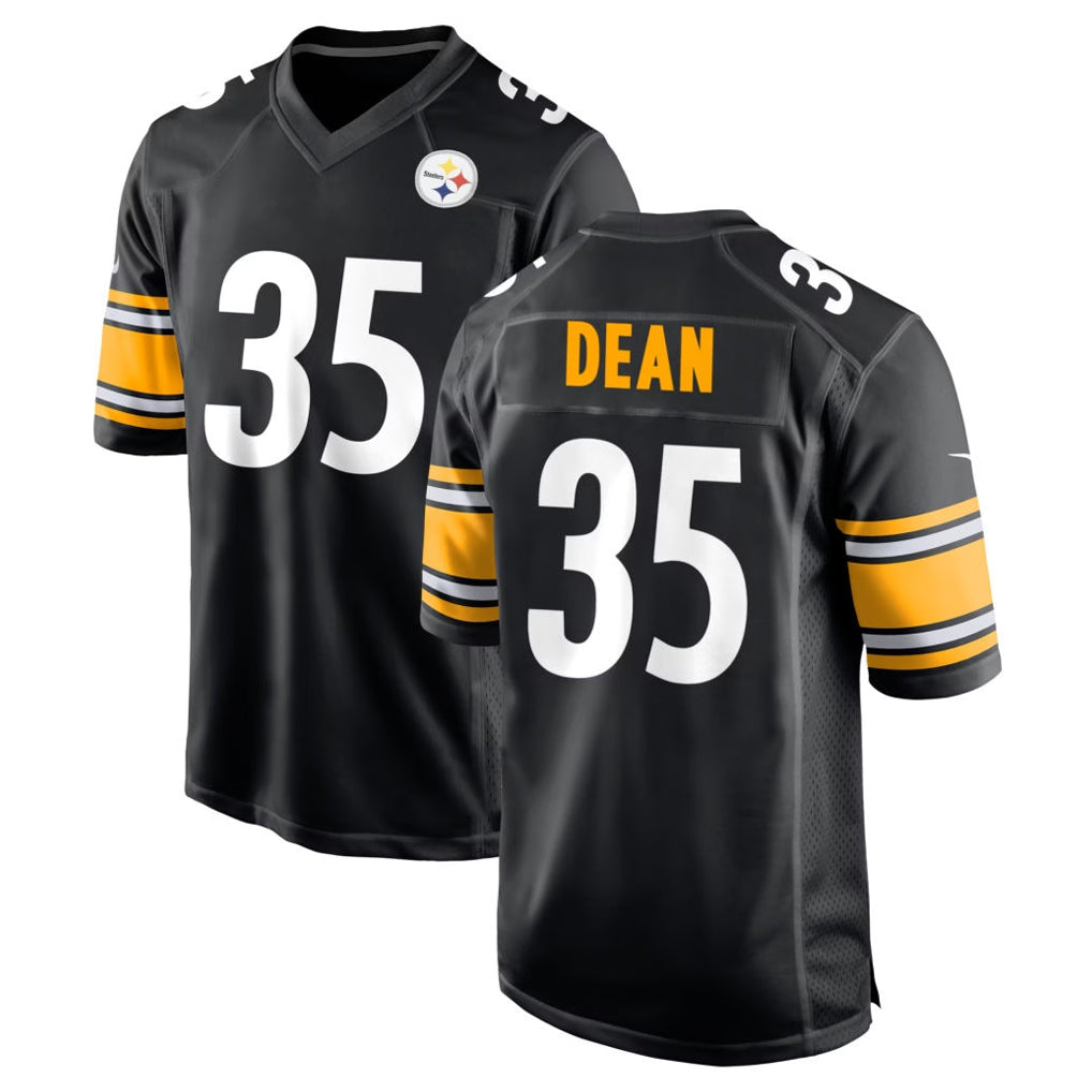 Punc P.Steelers #35 Jamel Dean Player Black Home Game Stitched Jerseys