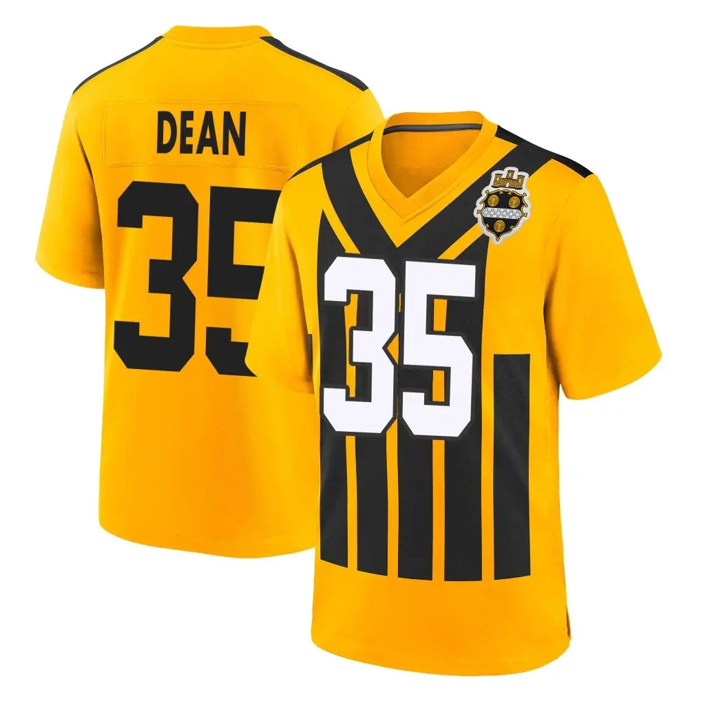 Punc P.Steelers #35 Jamel Dean Player Gold Limited 1933 Throwback Home Game Stitched Jerseys