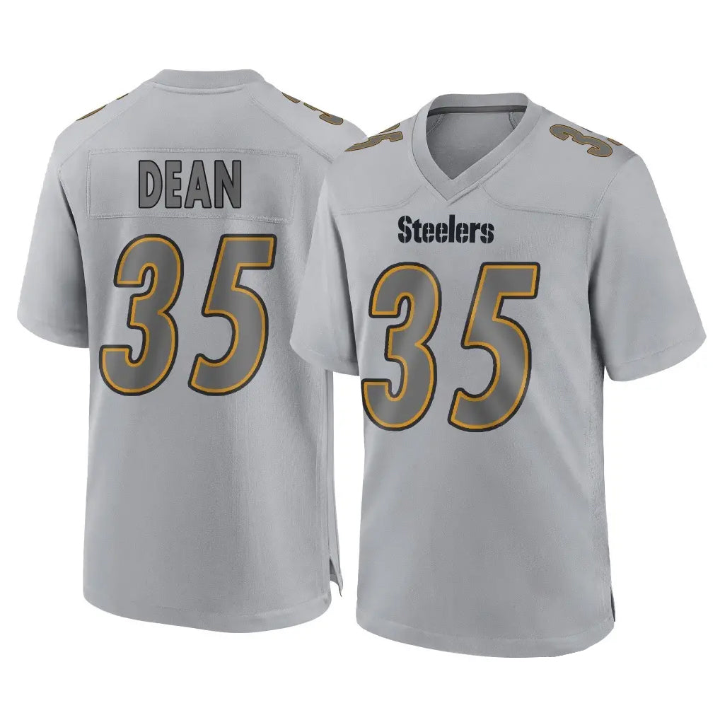 Punc P.Steelers #35 Jamel Dean Player Gray Atmosphere Fashion Home Game Stitched Jerseys