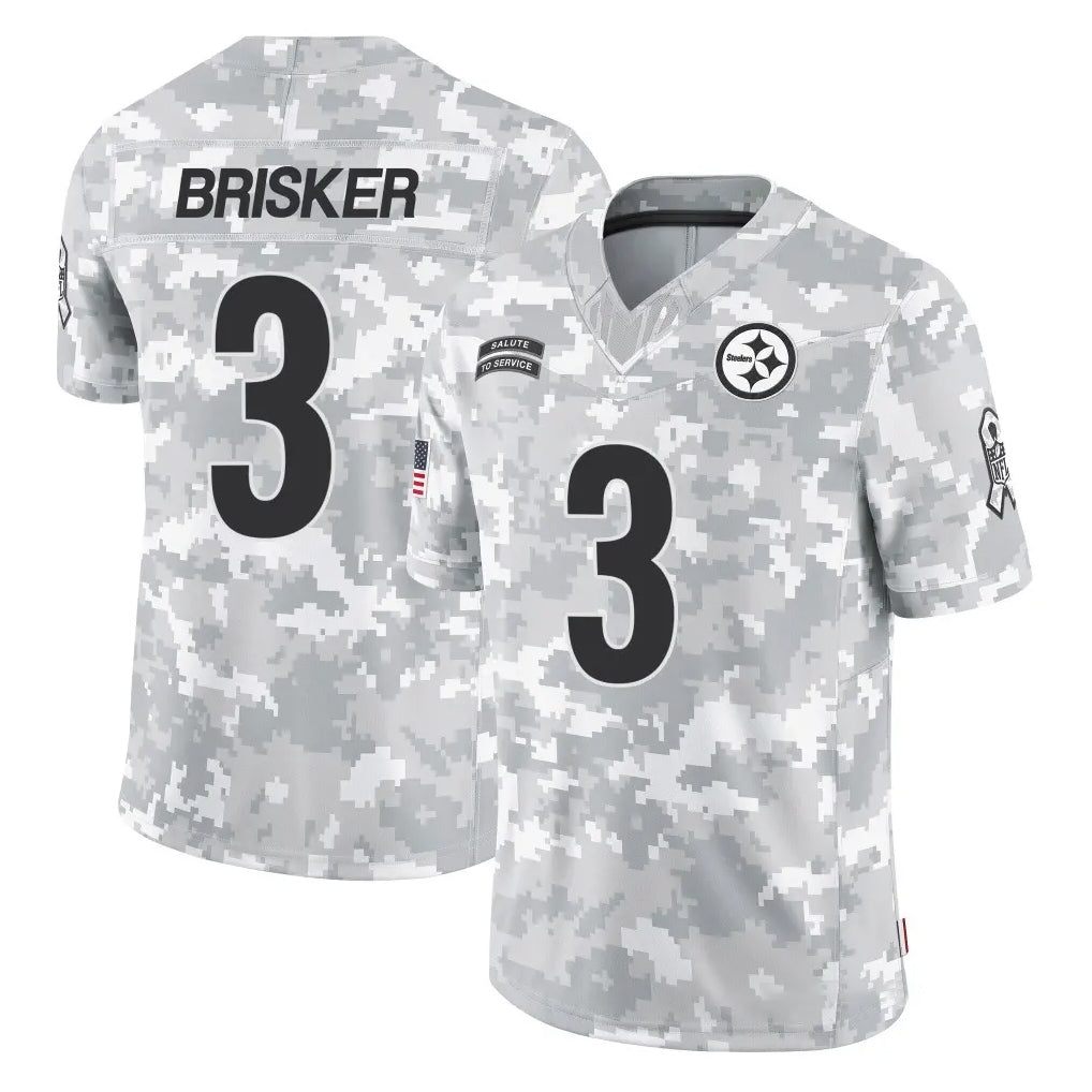 Punc P.Steelers #3 Jaquan Brisker Player Arctic Camo Limited Salute To Service Home Game Stitched Jerseys