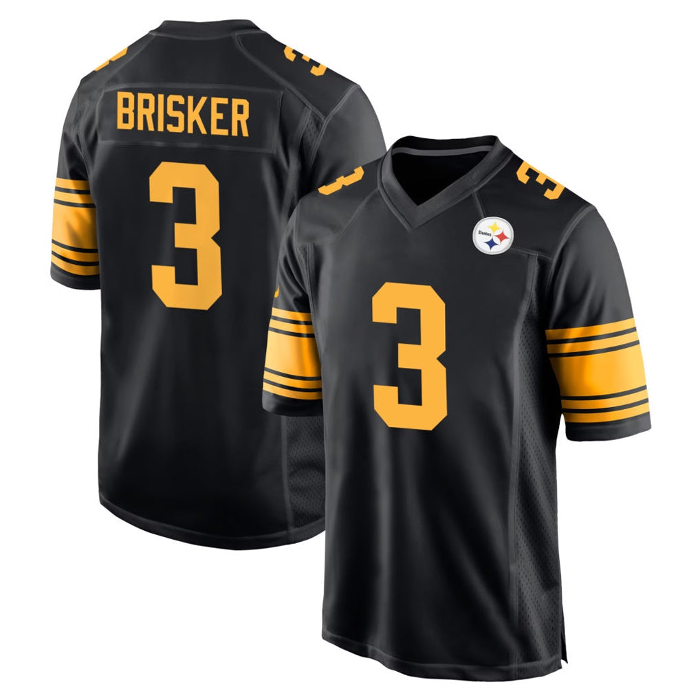 Punc P.Steelers #3 Jaquan Brisker Player Black Color Rush Home Game Stitched Jerseys