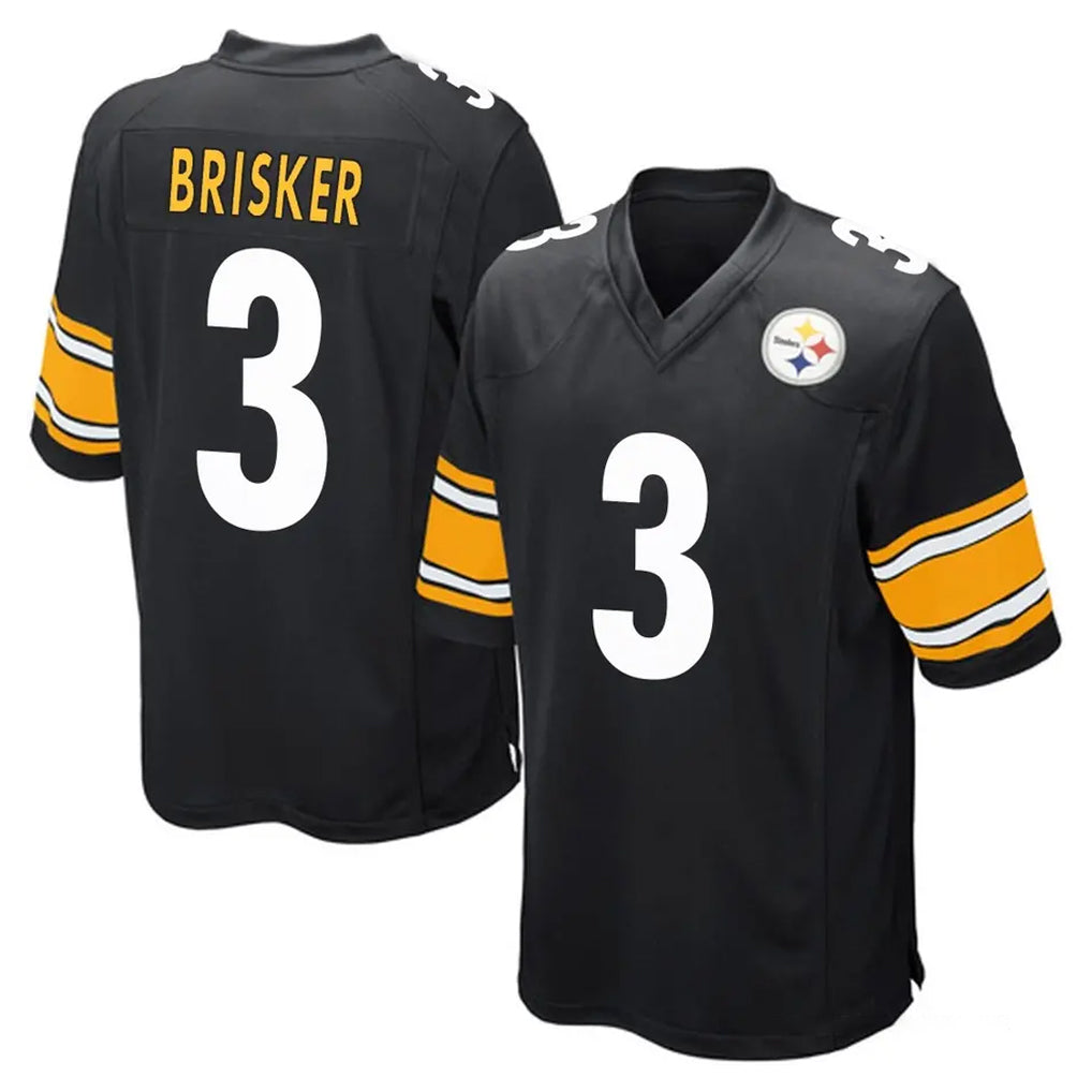 Punc P.Steelers #3 Jaquan Brisker Player Black Home Game Stitched Jerseys