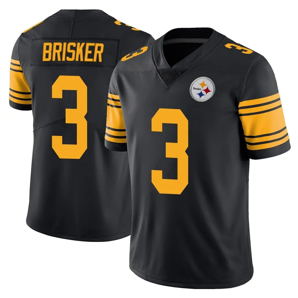 Punc P.Steelers #3 Jaquan Brisker Player Black Limited Color Rush Home Game Stitched Jerseys