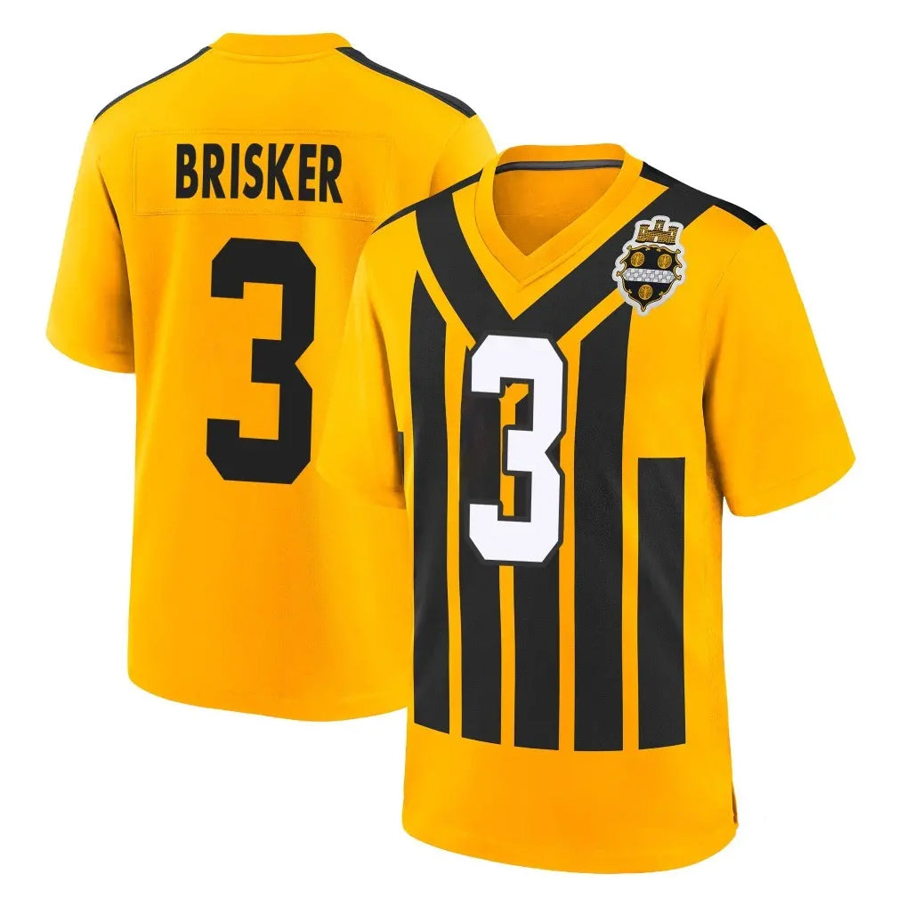 Punc P.Steelers #3 Jaquan Brisker Player Gold Limited 1933 Throwback Home Game Stitched Jerseys