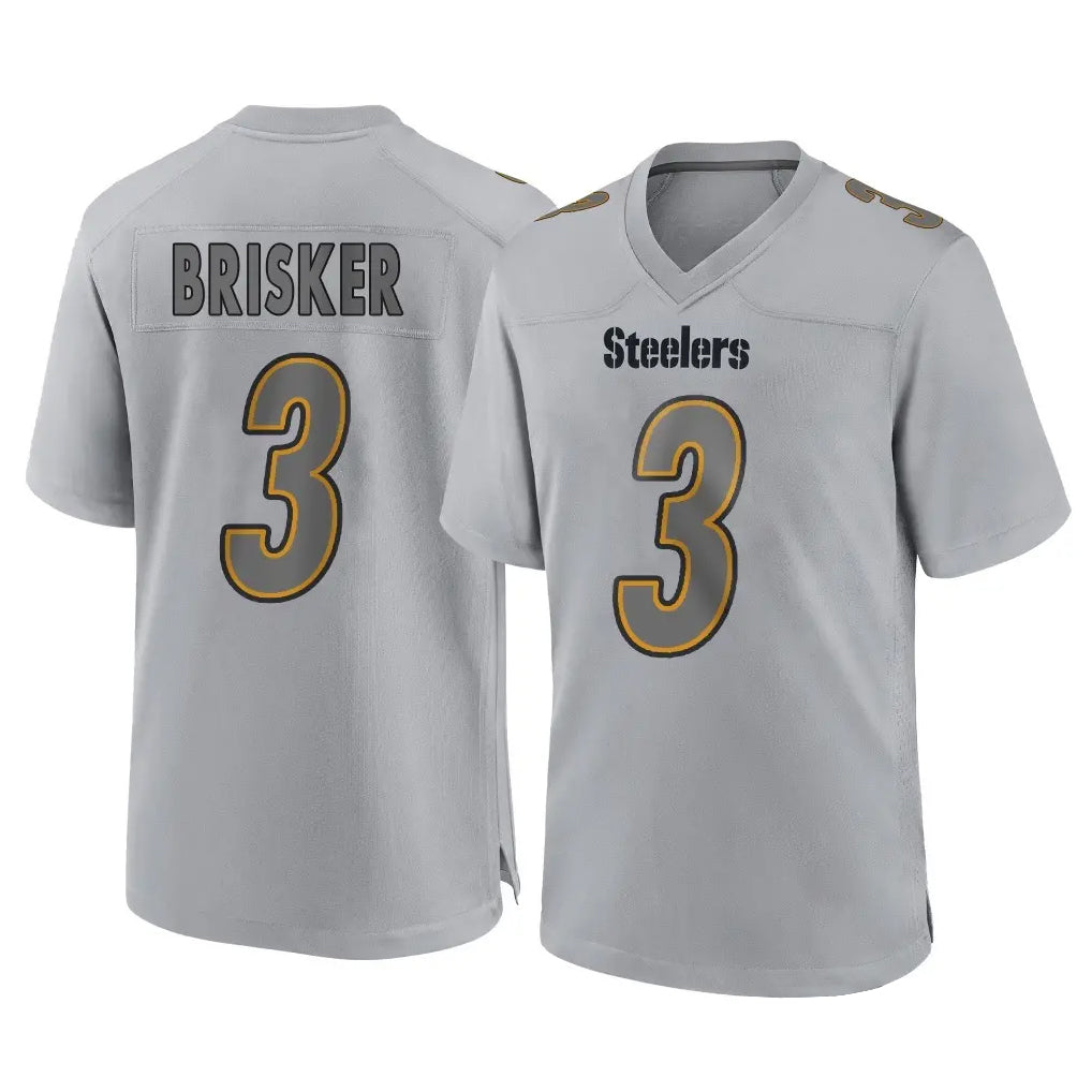 Punc P.Steelers #3 Jaquan Brisker Player Gray Atmosphere Fashion Home Game Stitched Jerseys