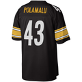 Punc P.Steelers #43 Troy Polamalu Mitchell & Ness Black Legacy Replica Stitched Jerseys