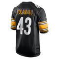 Punc P.Steelers #43 Troy Polamalu Player Black Home Game Stitched Jerseys