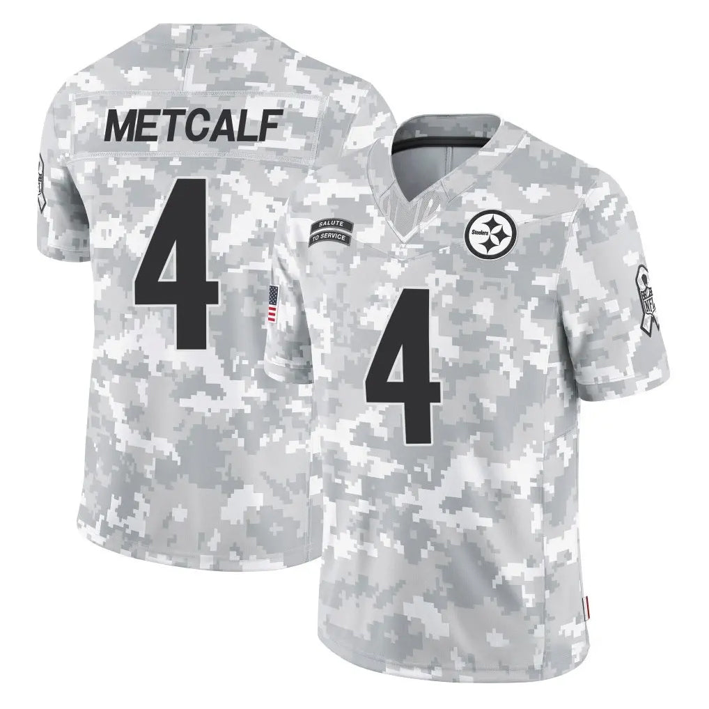 Punc P.Steelers #4 DK Metcalf Player Arctic Camo Limited Salute To Service Home Game Stitched Jerseys