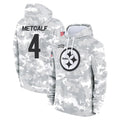 Punc P.Steelers #4 DK Metcalf Player Arctic Camo Limited Salute to Service Pullover Hoodies Game Stitched Jerseys