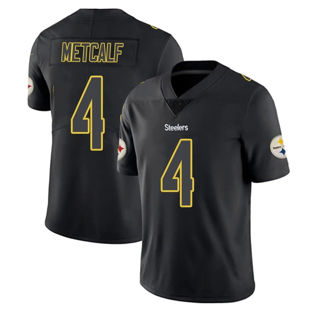 Punc P.Steelers #4 DK Metcalf Player Black Impact Limited Home Game Stitched Jerseys