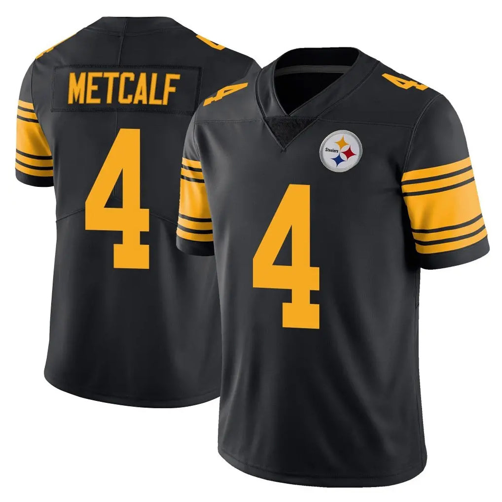 Punc P.Steelers #4 DK Metcalf Player Black Limited Color Rush Home Game Stitched Jerseys