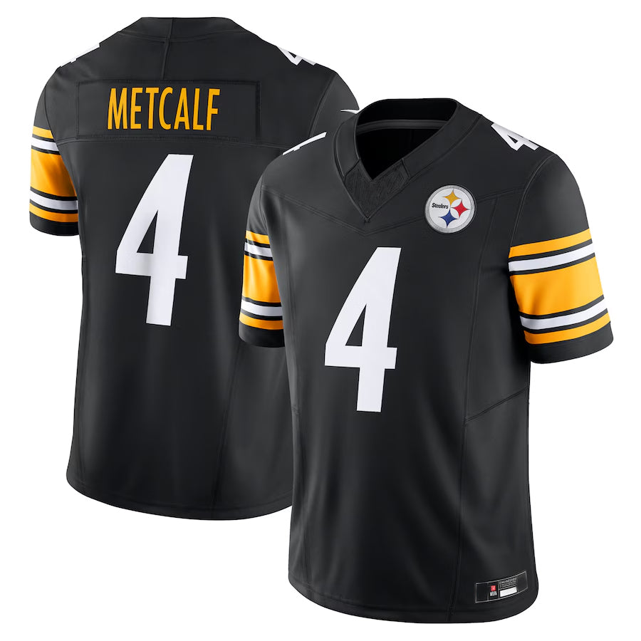 Punc P.Steelers #4 DK Metcalf Player Black Team Vapor F.U.S.E. Limited Stitched Jerseys