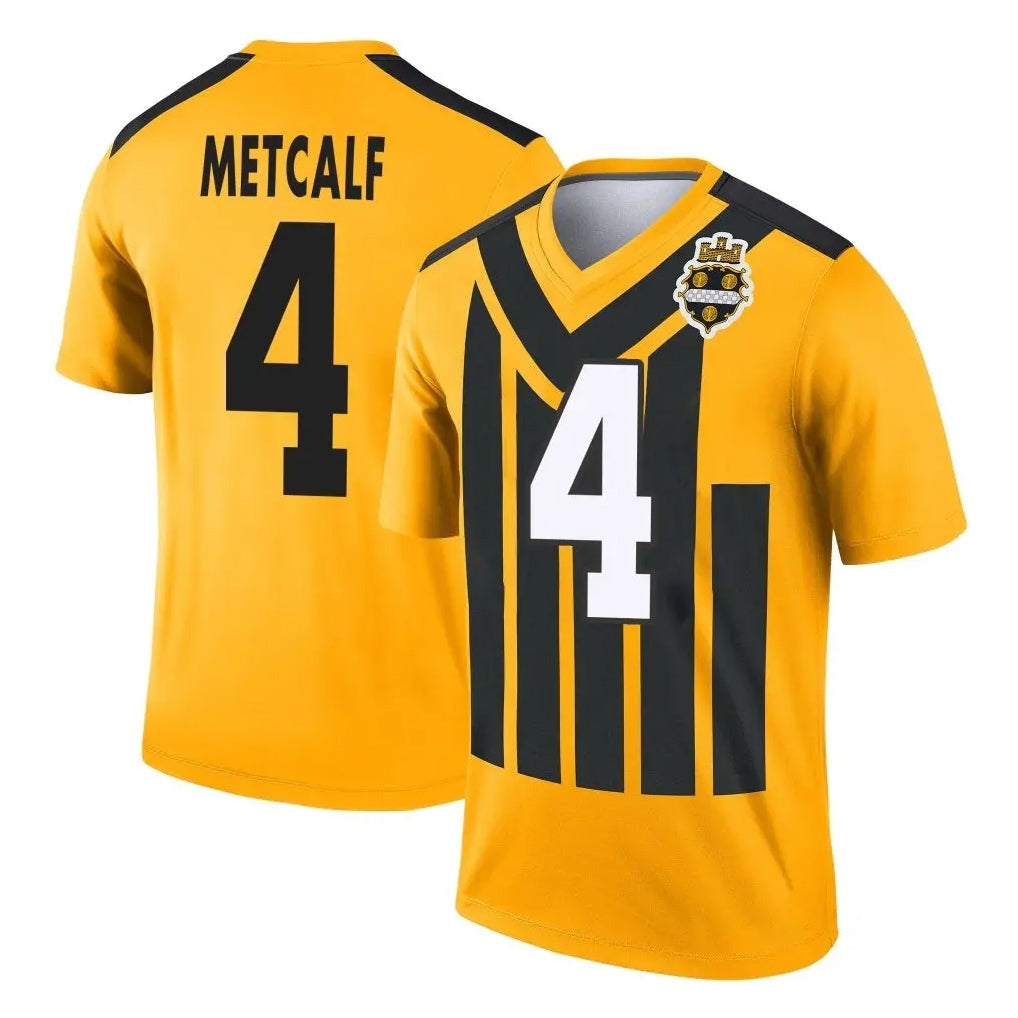 Punc P.Steelers #4 DK Metcalf Player Gold Legend Limited 1933 Throwback Performance Home Game Stitched Jerseys