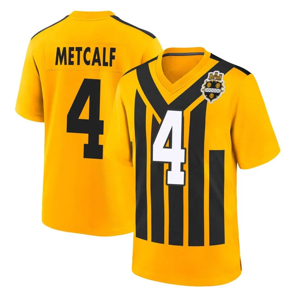 Punc P.Steelers #4 DK Metcalf Player Gold Limited 1933 Throwback Home Game Stitched Jerseys