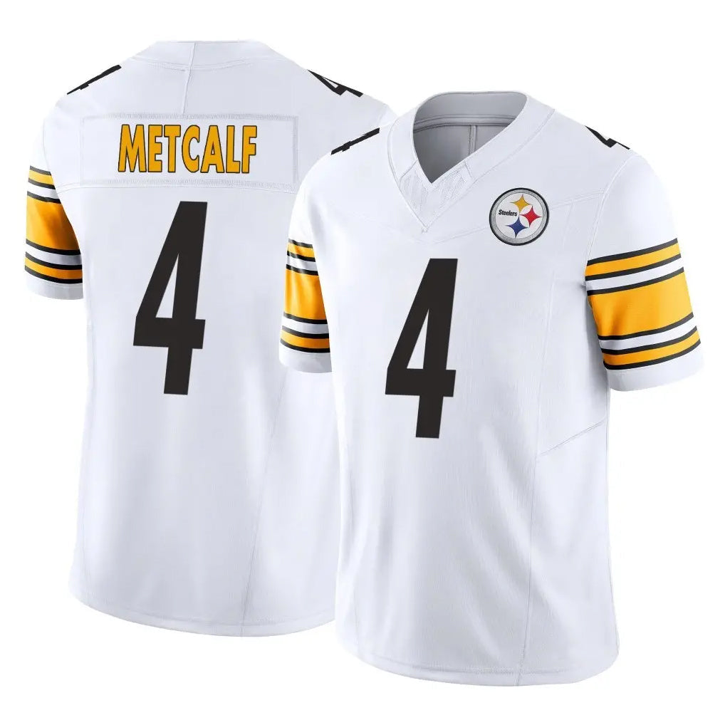 Punc P.Steelers #4 DK Metcalf Player White Limited Vapor F.U.S.E. Home Game Stitched Jerseys