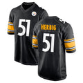 Punc P.Steelers #51 Nick Herbig Player Black Home Game Stitched Jerseys