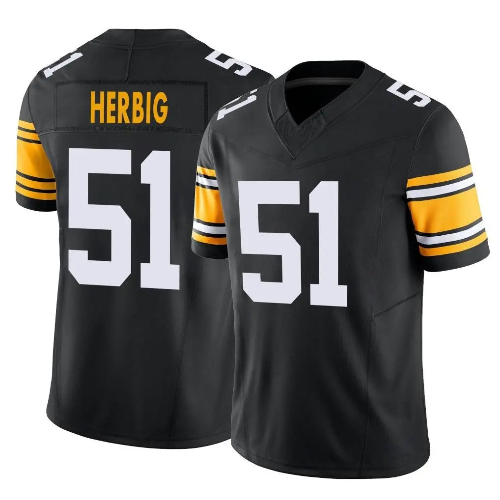 Punc P.Steelers #51 Nick Herbig Player Black Limited Alternate Vapor F.U.S.E. Home Game Stitched Jerseys