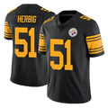 Punc P.Steelers #51 Nick Herbig Player Black Limited Color Rush Home Game Stitched Jerseys