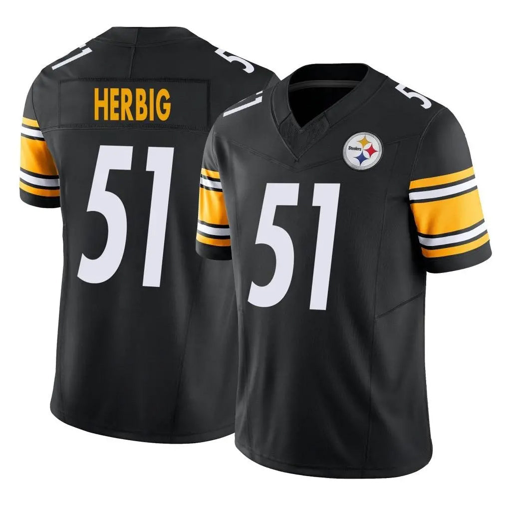 Punc P.Steelers #51 Nick Herbig Player Black Limited Vapor F.U.S.E. Home Game Stitched Jerseys