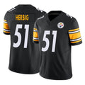 Punc P.Steelers #51 Nick Herbig Player Black Limited Vapor F.U.S.E. Home Game Stitched Jerseys