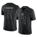 Punc P.Steelers #51 Nick Herbig Player Black Reflective Limited Home Game Stitched Jerseys
