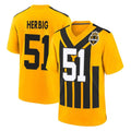 Punc P.Steelers #51 Nick Herbig Player Gold Limited 1933 Throwback Home Game Stitched Jerseys