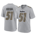 Punc P.Steelers #51 Nick Herbig Player Gray Atmosphere Fashion Home Game Stitched Jerseys