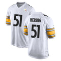 Punc P.Steelers #51 Nick Herbig Player White Home Game Stitched Jerseys