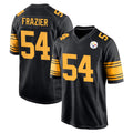 Punc P.Steelers #54 Zach Frazier Player Black Color Rush Home Game Stitched Jerseys