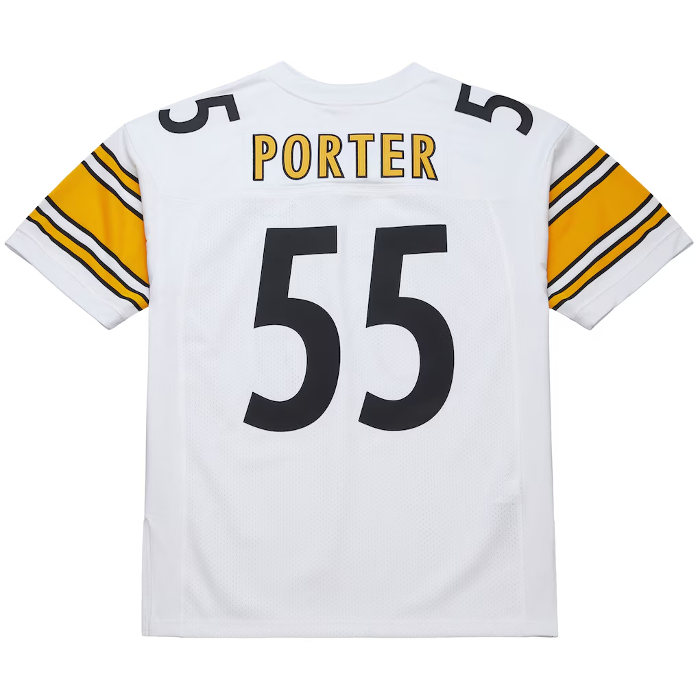 Punc P.Steelers #55 Joey Porter Mitchell & Ness White 2005 Authentic Throwback Retired Player Jersey Stitched Puhic