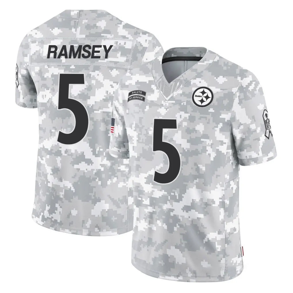 Punc P.Steelers #5 Jalen Ramsey Player Arctic Camo Limited Salute To Service Home Game Stitched Jerseys