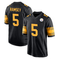 Punc P.Steelers #5 Jalen Ramsey Player Black Color Rush Home Game Stitched Jerseys