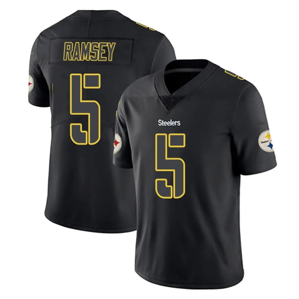 Punc P.Steelers #5 Jalen Ramsey Player Black Impact Limited Home Game Stitched Jerseys