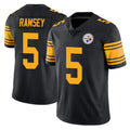 Punc P.Steelers #5 Jalen Ramsey Player Black Limited Color Rush Home Game Stitched Jerseys