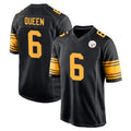 Punc P.Steelers #6 Patrick Queen Player Black Color Rush Home Game Stitched Jerseys