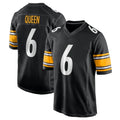 Punc P.Steelers #6 Patrick Queen Player Black Home Game Stitched Jerseys