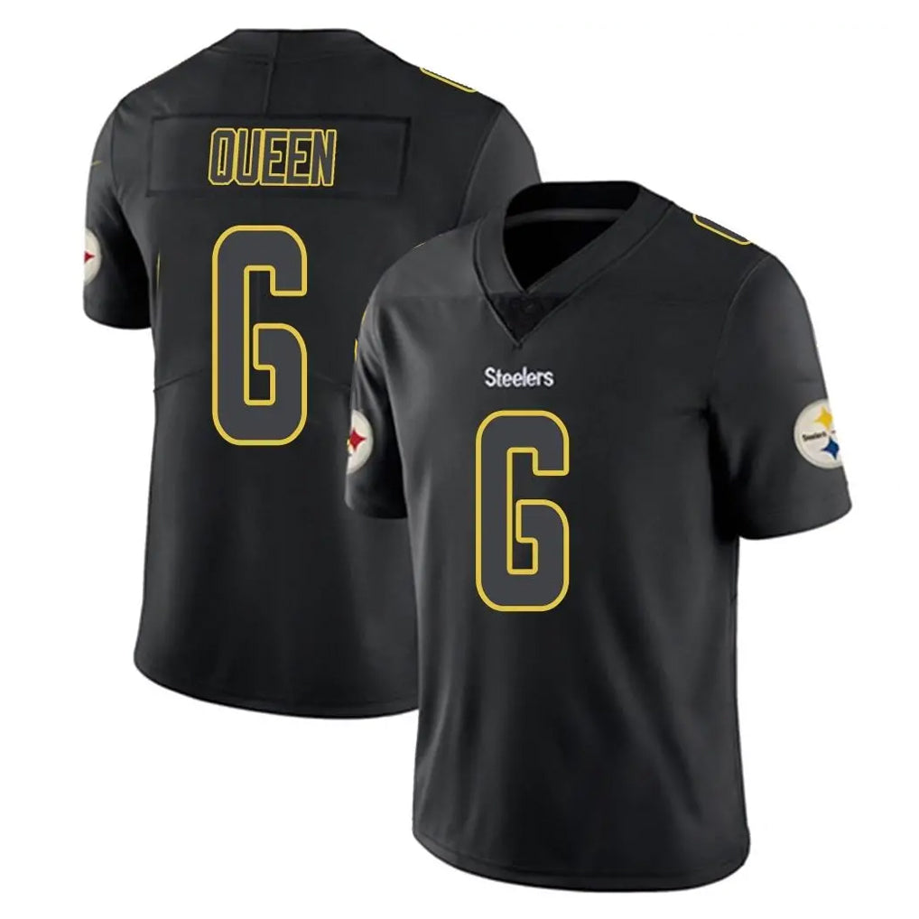 Punc P.Steelers #6 Patrick Queen Player Black Impact Limited Home Game Stitched Jerseys