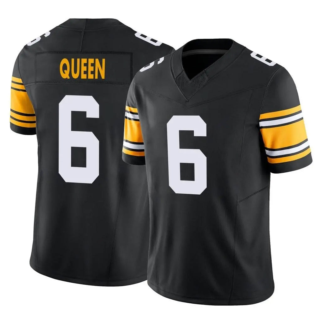 Punc P.Steelers #6 Patrick Queen Player Black Limited Alternate Vapor F.U.S.E. Home Game Stitched Jerseys
