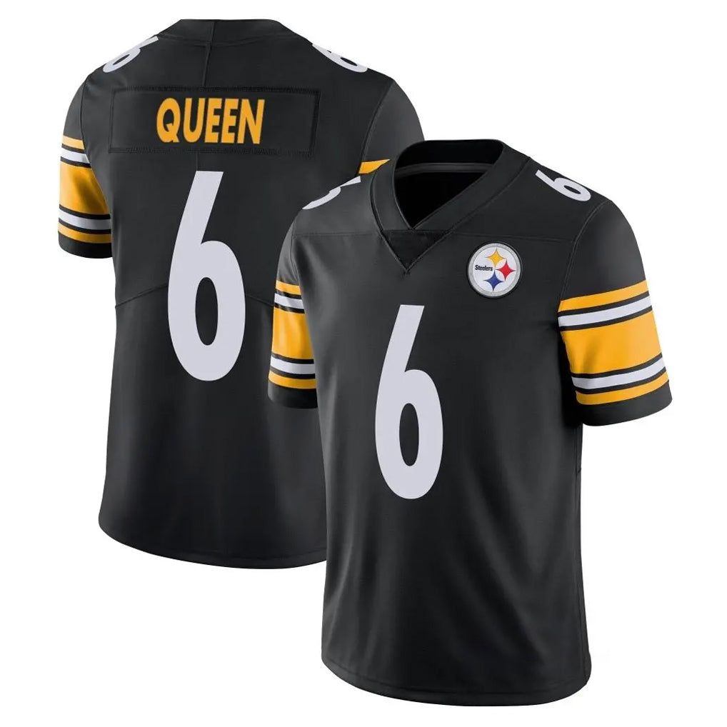 Punc P.Steelers #6 Patrick Queen Player Black Limited Vapor Untouchable Home Game Stitched Jerseys