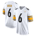 Punc P.Steelers #6 Patrick Queen Player White Home Game Stitched Jerseys