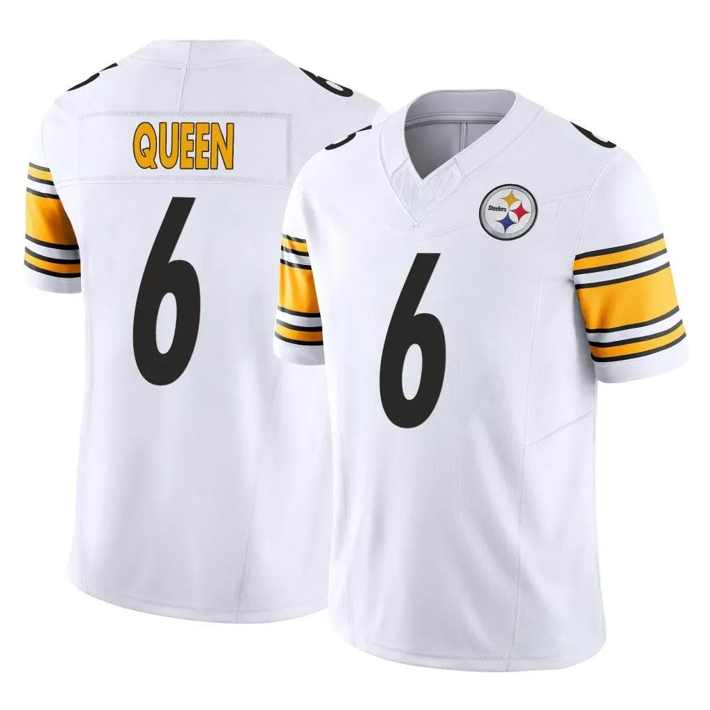 Punc P.Steelers #6 Patrick Queen Player White Limited Vapor F.U.S.E. Home Game Stitched Jerseys